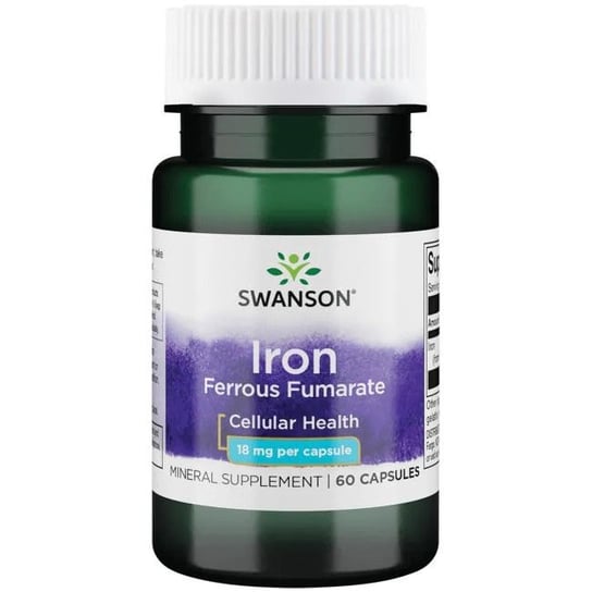Suplement diety, Swanson, Iron Ferrous Fumarate 18 Mg, 6 Swanson