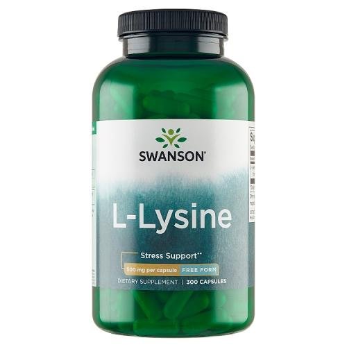 Suplement diety, Swanson, L-Lysine, 500 mg, 300 kapsułek Swanson