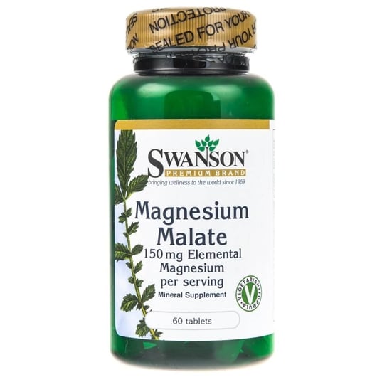 Suplement diety, Swanson, Magnesium Malate, 150 mg, 60 tabletek Swanson