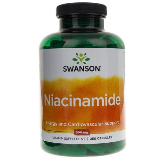Suplement diety, Swanson, Niacinamide, 500 mg, 250 kapsułek Swanson