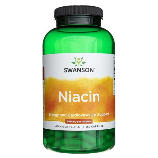 Suplement diety, Swanson, Niacyna (Witamina B3) 500 mg, 250 kaps. Swanson