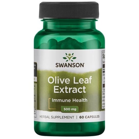 Suplement diety, SWANSON Olive Leaf extract 500mg, 60kaps. - Liść oliwny Swanson