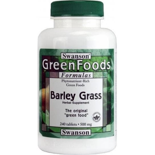 Suplement diety, Swanson, trawa jęczmienna Barley Grass 500mg, 240 tabletek Swanson