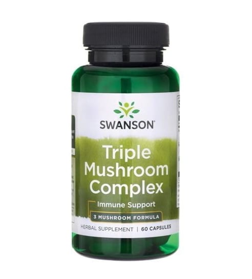 Suplement diety, Swanson, Triple Mushroom Standardized Complex, 60 kapsułki Swanson