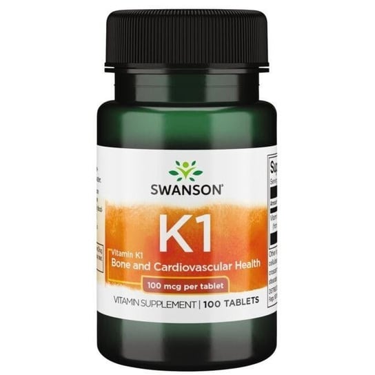 Suplement diety, Swanson, Vitamin K1, 100 Mcg, 100 Tabletek Swanson