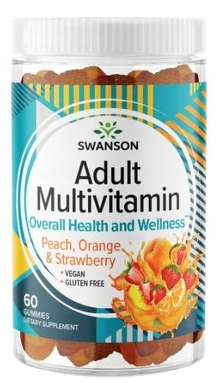Suplement diety, Swanson, Żelki Multiwitaminowe Dla Dorosłych, 60 Żelek Swanson