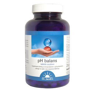 Suplement diety, Tabletki zasadowe, pH Balans, 250 tabletek, Dr. Jacob's Dr. Jacob's
