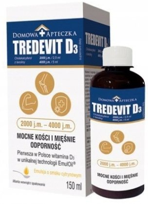 Suplement diety, TREDEVIT D3, witamina D w płynie, 150ml DOMOWA APTECZKA