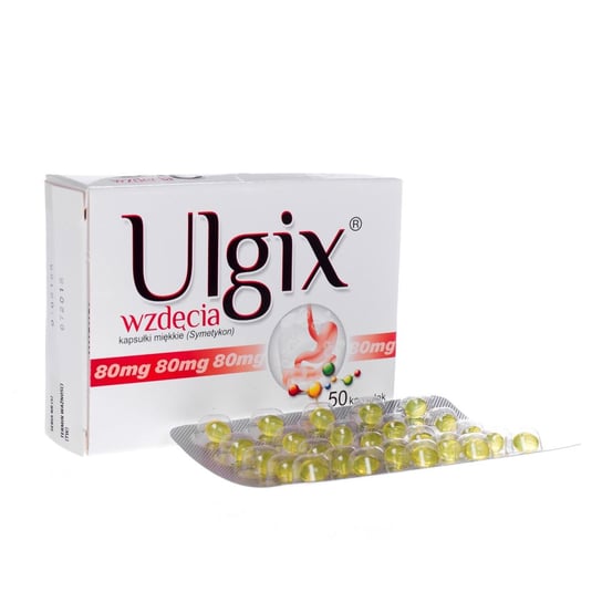 Suplement diety, Ulgix wzdęcia, 80 mg, 50 kapsułek Hasco-Lek