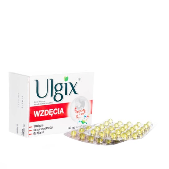Suplement diety, Ulgix Wzdęcia, 80 mg symetykonu, 100 kapsułek Hasco-Lek