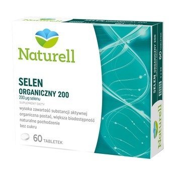 Suplement diety, USP Zdrowie, Naturell Selen Organiczny 200, 60 tabletek Naturell