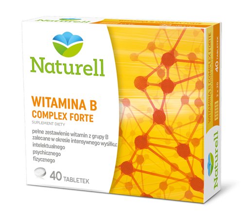 Suplement diety, USP Zdrowie, Naturell Witamina B Complex Forte, 40 tabletek Naturell