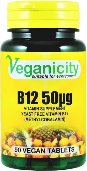 Suplement diety, Veganicity, Witamina B12, 90 tabletek Veganicity