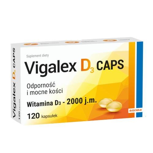 Suplement diety, Vigalex D3 Caps 2000 j.m.,120kaps. Inna marka