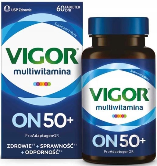 Suplement diety, VIGOR ON 50+, multiwitamina dla mężczyzn, 60 tabl. USP Zdrowie