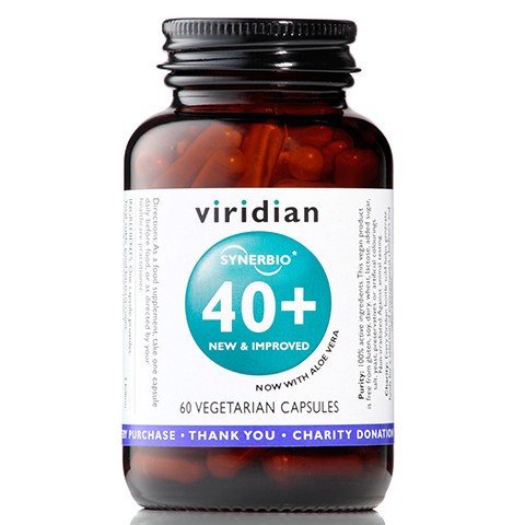 Suplement diety, Viridian, Flora Bakteryjna Synbiotyk 40+, 60 kaps. Viridian