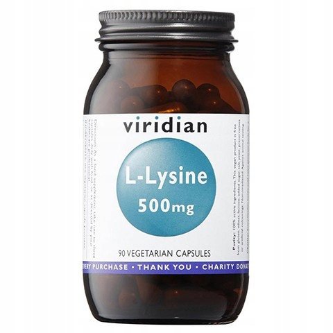 Suplement diety, Viridian, L-Lizyna 500 mg, 90 kaps. Viridian