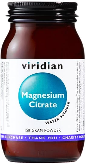 Suplement diety, VIRIDIAN, Magnesium Citrate, magnez w proszku, 150g Viridian