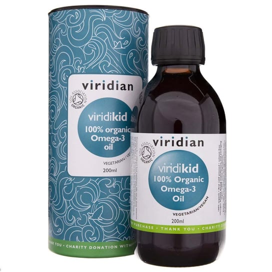 Suplement diety, Viridian Viridikid 100% Ekologiczny Olej Omega 3 dla dzieci - 200 ml Viridian