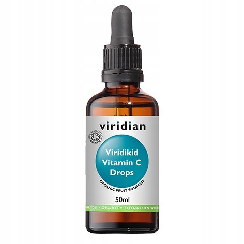Suplement diety, Viridian, Viridikid Witamina C dla dzieci krople, 50ml Viridian