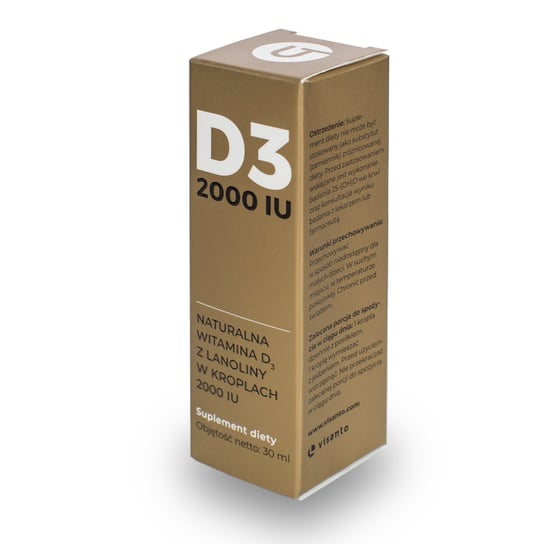 Suplement diety, Visanto, witamina D3 z lanoliny 2000 IU w kroplach, 30 ml Visanto