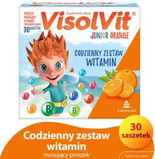 Suplement diety, VisolVit Junior Orange, witaminy dla dzieci po 3 r. VisolVit