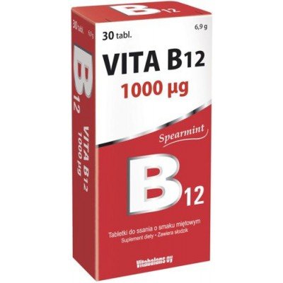 Suplement diety, Vita B12 1000 μg, 30 tabl. Inna marka