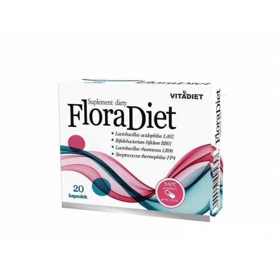 Suplement diety, Vitadiet Flora Diet 20 kapsułek jelita Vitadiet