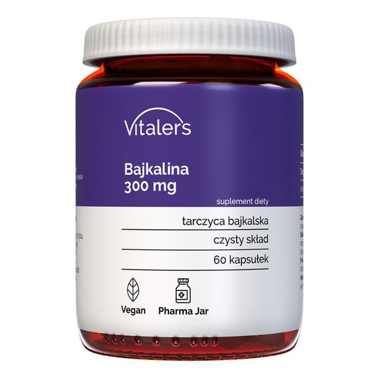 Suplement diety, Vitaler's Bajkalina, (Tarczyca bajkalska) 300 mg, 60 kaps. Vitaler's