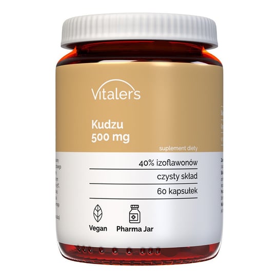 Suplement diety, Vitaler's, Kudzu Root (Opornik łatkowaty) 500 mg, 60 kaps. Vitaler's
