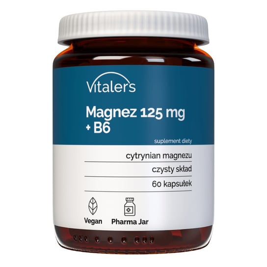 Suplement diety, Vitaler's, Magnez 125 mg + Witamina B6, 60 kaps. Vitaler's