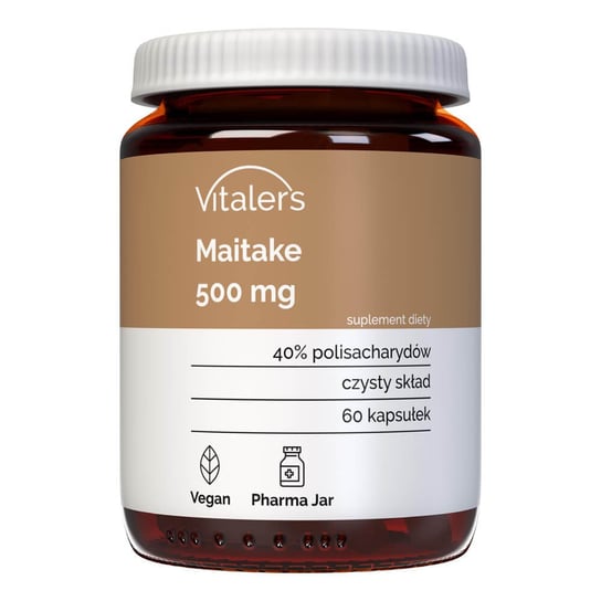 Suplement diety, Vitaler's, Maitake Żagwica listkowata 500 mg - 60 kaps. Vitaler's
