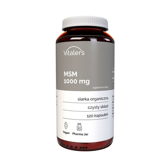 Suplement diety, Vitaler's, MSM (Siarka organiczna) 1000 mg, 120 kaps. Vitaler's
