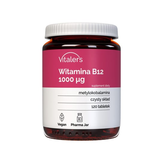 Suplement diety, Vitaler's, Witamina B12 1000 µg, 120 tabletek Vitaler's