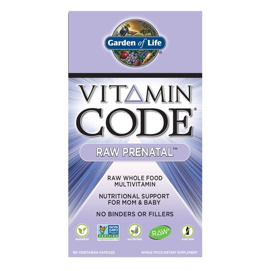 Suplement diety, Vitamin Code RAW Prenatal (180 kaps.) Garden of Life