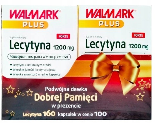 Suplement diety, Walmark, Lecytyna 1200 mg Forte zestaw, 80 + 80 tab. Walmark