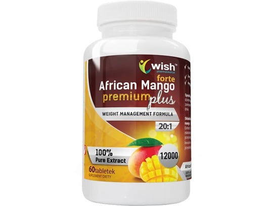 Suplement diety, Wish, African Mango Premium Plus 6000mg, 60 tab. Wish