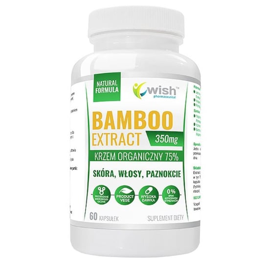 Suplement diety, WISH Bamboo Extract 350mg Krzem Organiczny 60 kaps Wish