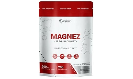 Suplement diety, Wish, Cytrynian magnezu w proszku, 500 g Wish Pharmaceutical