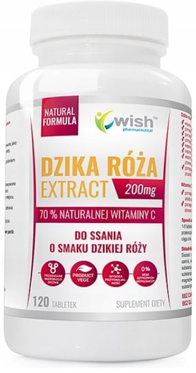 Suplement diety, Wish, Dzika Róża Do Ssania Witamina C, 120 Tab. Wish Pharmaceutical