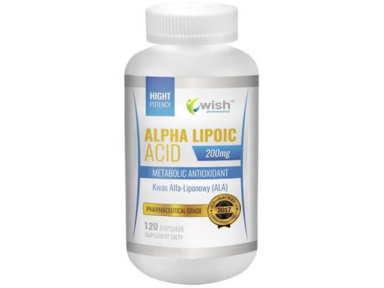 Suplement diety, WISH, Kwas Alfa Liponowy ALA 200 mg, 120 kapsułek Wish