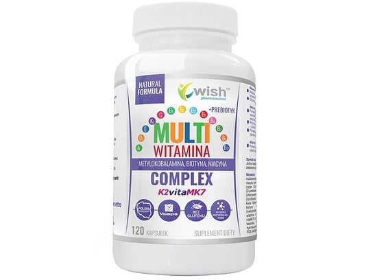 Suplement diety, Wish, Multiwitamina Complex Forte + Prebiotic, 120 kaps Wish Pharmaceutical
