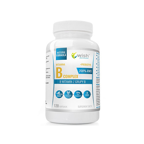 Suplement diety, Wish Pharmaceutical Vitamin B Complex 200% - 120Caps Wish Pharmaceutical