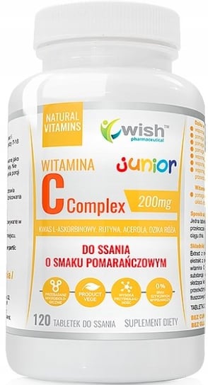 Suplement diety, WISH, Witamina C, naturalna dla dzieci, 120 tab. Wish Pharmaceutical