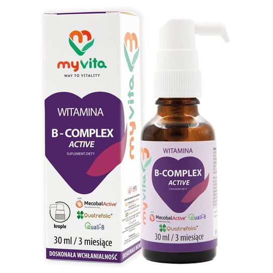 Suplement diety, Witamina B-Complex Active krople 30 ml MyVita MyVita