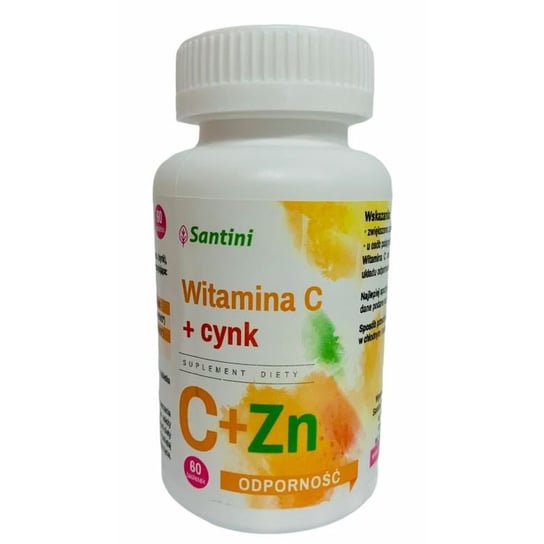 Suplement diety, Witamina C + Cynk 60 Tabletek - Santini SANTINI