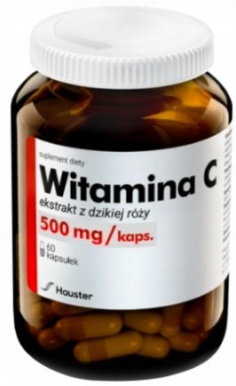 Suplement diety, WITAMINA C, ekstrakt z dzikiej róży 500 mg, 60 kaps. Hauster