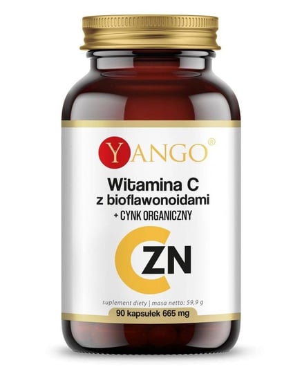 Suplement diety, Witamina C z bioflawonoidami + Cynk organiczny (90 kaps.) Yango