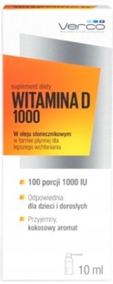 Suplement diety, WITAMINA D 1000 krople Verco 10 ml Verco