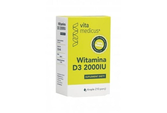 Suplement diety, Witamina D3 2000IU krople 29,4 ml VitaMedicus / 210 porcji Herbamedicus